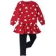 thumbnail image 2 of Conjunto de ropa para niñas pequeñas Conjunto de sudaderas con forro polar con estampado de corazón y conjunto de polainas 6-7 años 2 # Rojo Jormftte WRMH-1089-8, 2 of 5