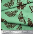 thumbnail image 2 of Soimoi Green Cotton Duck Fabric Butterflies Butterfly Decor Fabric Printed Yard 42 Inch Wide, 2 of 3