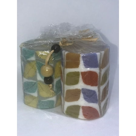 Swazi Candles, 3 pack Church Candle Set- Leaf