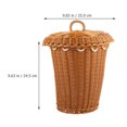 thumbnail image 2 of Cesta tejida con tapa de imitación de ratán, cesta para la ropa sucia, para baño y cocina, 2 of 7