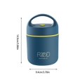 thumbnail image 2 of ZJDOAK Stainless Steel Vacuum Insulated Thermos Food Jar | Thermos for Hot Food and Cold Food, Wide Mouth Leak-Proof Soup Thermos, 2 of 5