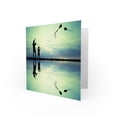 thumbnail image 2 of Father Son Kite Fly Fathers Day Silhouette Greetings Card Plus Envelope Blank inside, 2 of 3