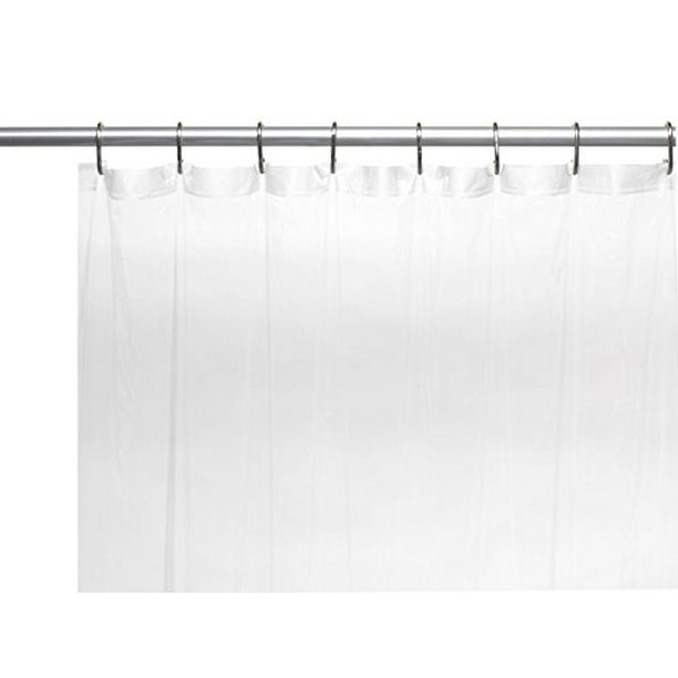 Royal Bath Extra Long 5 Gauge Vinyl Shower Curtain Liner with Metal
