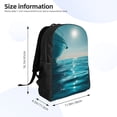 thumbnail image 4 of Fuzoiu Turquoise Ocean Reflection Print Laptop Backpack,Work Business Backpacks, Large Capacity Nurse Bag College Bookbag for School, Waterproof Casual Daypack for Travel, 4 of 8