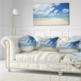 thumbnail image 3 of Designart Serene Maldives Beach under Clouds - Seascape Throw Pillow - 12x20, 3 of 5