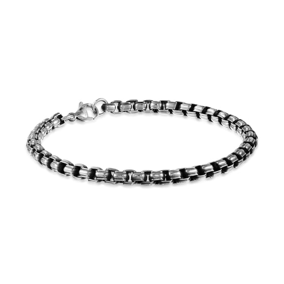 Metro Jewelry Stainless Steel 5.5 MM Round Box Bracelet