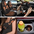 thumbnail image 4 of KUIFORTI American Flag Deer Car Seat Cover Set Comfortable Set 14 Pcs Aotumotive Interior Sets Car Armrest Cushion Non Slip Elastic Fabrics Fit Most Cars, Truck, Suv, or Van, 4 of 7