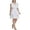 White, variant on TOMMY HILFIGER Womens White Zippered Ruffled Self-tie Waist Cap Sleeve V Neck Above The Knee Party Fit + Flare Dress Plus 22W
