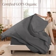 thumbnail image 3 of Bare Home Organic Percale Sheet Set - 100% Organic Cotton - Queen, Gray, 3 of 10