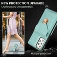 thumbnail image 3 of Crossbody Wallet Women Case for Samsung A72 5G/4G,[RFID Blocking] Credit Card Holder with Should Strap,Premium PU Leather Purse Metal Buckle Folio Flip Cover for Samsung Galaxy A72 5G/4G, Green, 3 of 8