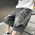 thumbnail image 5 of UACY Boys Jorts Y2k Baggy Vintage Grunge Jean Shorts Hip Hop Streetwear Denim Shorts Summer Casual Skater Jorts ﻿ (Grey, 15-16 Years), 5 of 9