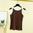 thumbnail image 4 of cfhntfmh Tank Tops for Women Summer Lounge Stretchy Undershirts Color Block Strappy Sleeveless Scoop Neck Blouses, 4 of 5