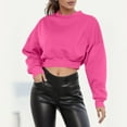 thumbnail image 5 of Vedolay Womens Sweatshirts Casual Crewneck Tie Dye Sweatshirt Hot Pink,M, 5 of 5