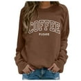 thumbnail image 2 of Women's Sweatshirts Crew Neck Letter Printed Pullover Long Sleeve Winter Fall Tunic Fashion Y2K Tops, 2 of 4