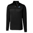 thumbnail image 2 of Men's Cutter & Buck Black Detroit Lions Traverse Stripe Stretch DryTec Quarter-Zip Top, 2 of 3