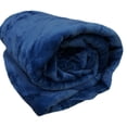 thumbnail image 4 of Navy Super Soft Warm Cozy Flannel Fleece Micro Plush Microfiber Bed Throw Blanket, 4 of 6