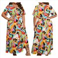 thumbnail image 3 of Vestido de Verano Holgado Informal de Corta con Corte A y Corte en A para Mujer, Talla Grande Color XXXL, 3 of 7