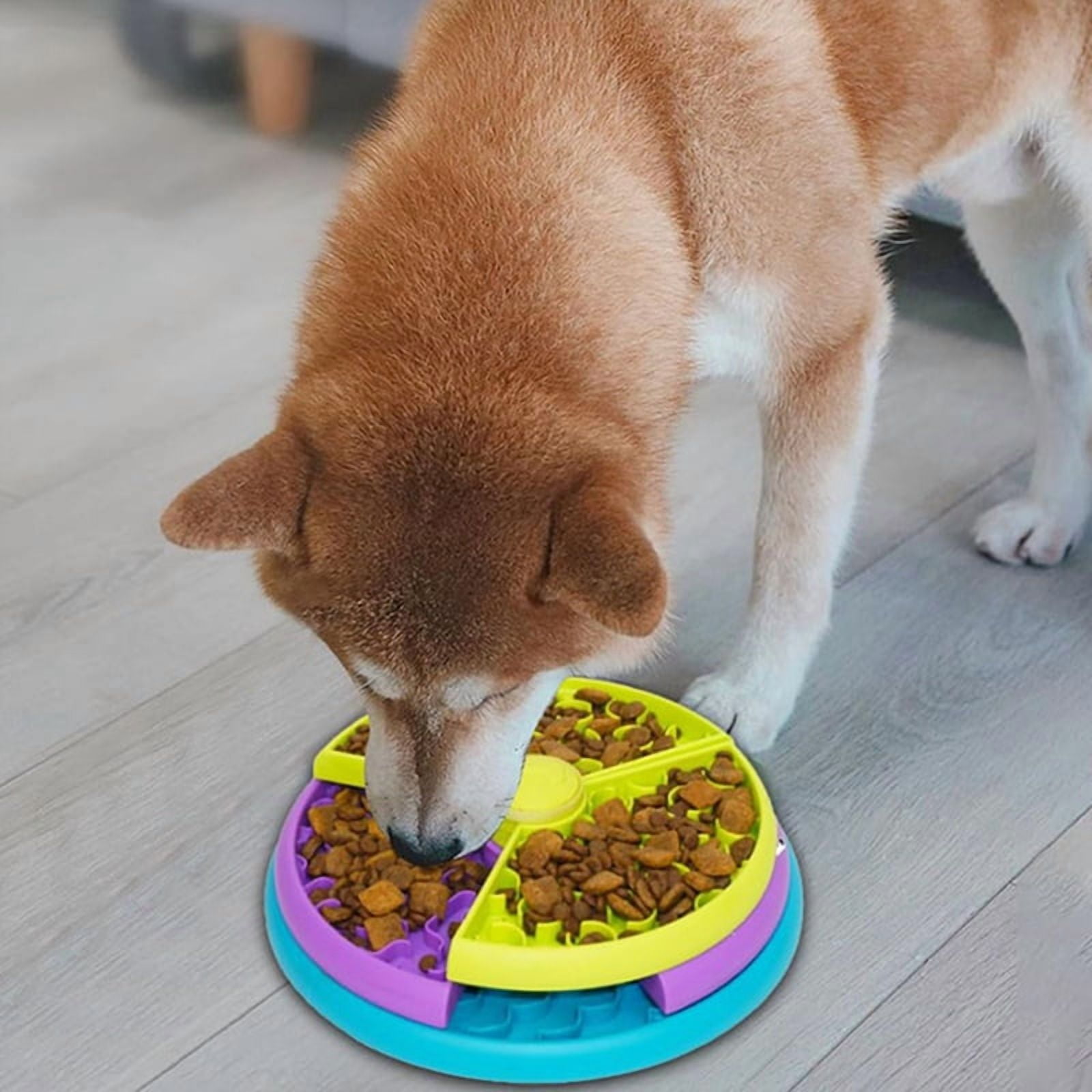 2X Slow Feeder Dog Bowl 3 Levels, Reduces Boredom and Anxiety Dog Food Puzzle Feeder, Non-Slip Interactive Dog Feeder
