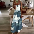 thumbnail image 1 of TaTaai Women Casual Printed Round Neck Spaghetti Strap Long Dress Ankle-Length Comfortable Lightweight Stylish Daily Work Vacation Wear Gift, 1 of 5