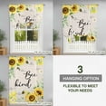 thumbnail image 3 of Tie Up Curtains for Windows Sunflower Bee Kind Valance Adjustable Balloon Curtain Watercolor Floral Green Leaves Linen Tie Up Shades for Kitchen Living Room Bedroom Privacy Curtain Drape 34x45 Inch, 3 of 9