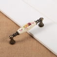 thumbnail image 2 of Ccdes Vintage Rural Flower Pattern Ceramic Bronze DIY Door Handles Cabinet Cupboard Drawer Knobs Pull,door handle, door Knob, 2 of 4