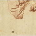 thumbnail image 2 of Dutch 17th Century 15x15 Gold Ornate Wood Frame and Double Matted Museum Art Print Titled - Drapery Study (Verso) (C. 1631), 2 of 4