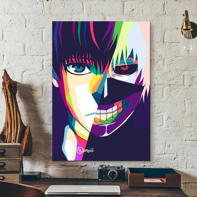 Cuadro Decorativo Kaneki Artistico Canvas Listo Para Colgar 28x41cm Jungle Art Impresion Tela Arte