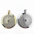 thumbnail image 3 of Quantum Science Scalar Energy Health Necklace Round Stainless Steel Germanium stone Pendant for Men Woman Father Mother, 3 of 5