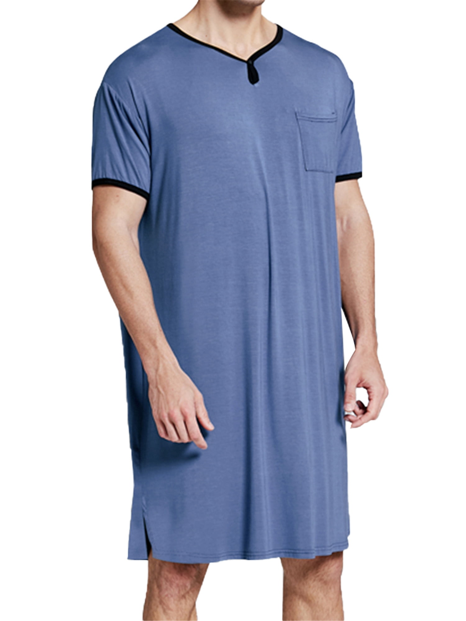 Men's v neck nightshirt Clearance