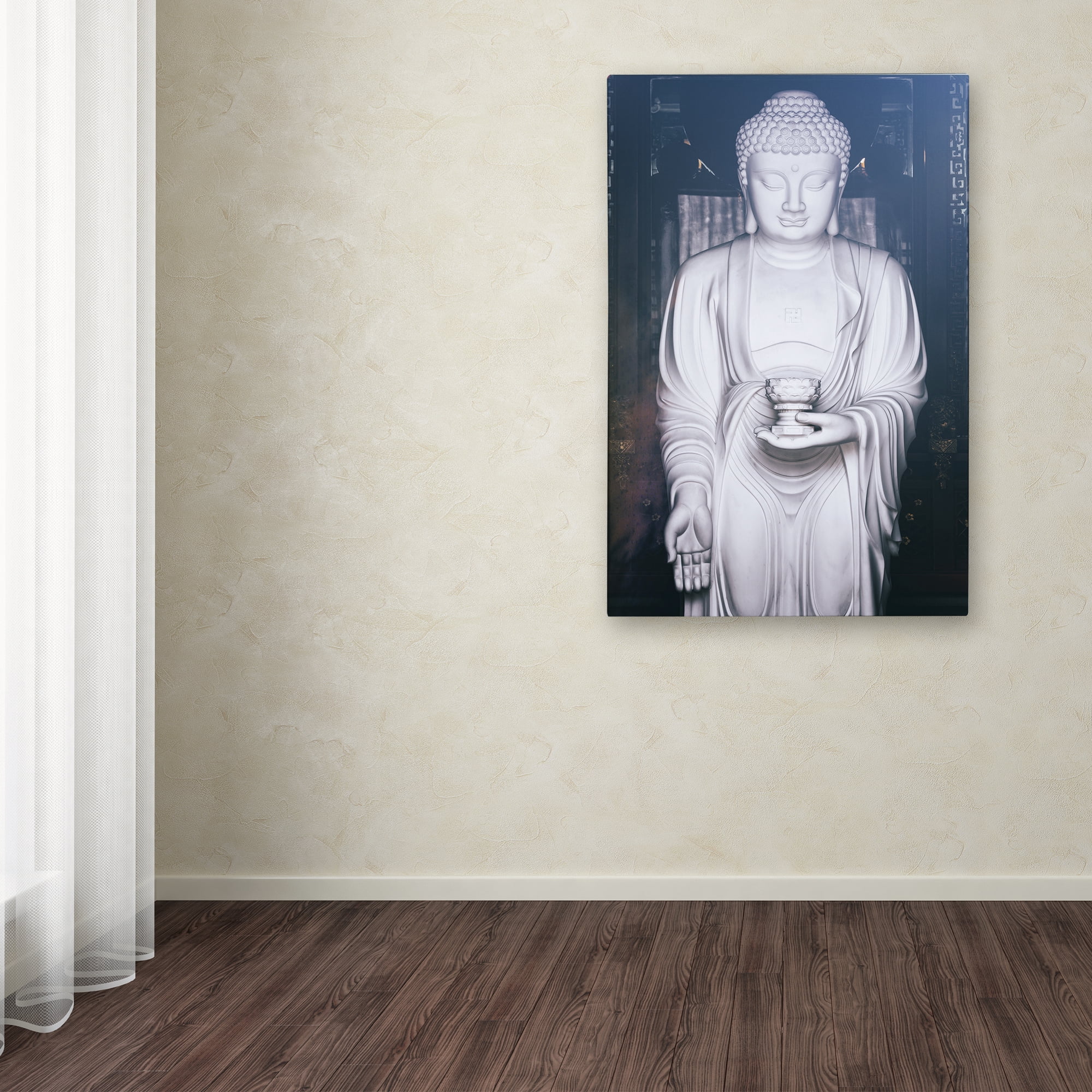 Trademark Fine Art 'White Buddha' Canvas Art by Philippe Hugonnard