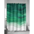 thumbnail image 5 of Fsddascl Sage Green Waves Shower Curtain Set - Long 72" x 84" Washable Bathtub Curtain with 12 Hooks, Ombre Coastal Ocean Water Abstract Waterproof Fabric Stall Shower Curtains for Bathroom/Bathtub, 5 of 6