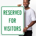 thumbnail image 2 of Reserved For Visitors Sign, 24x30 Aluminum, 2 of 8