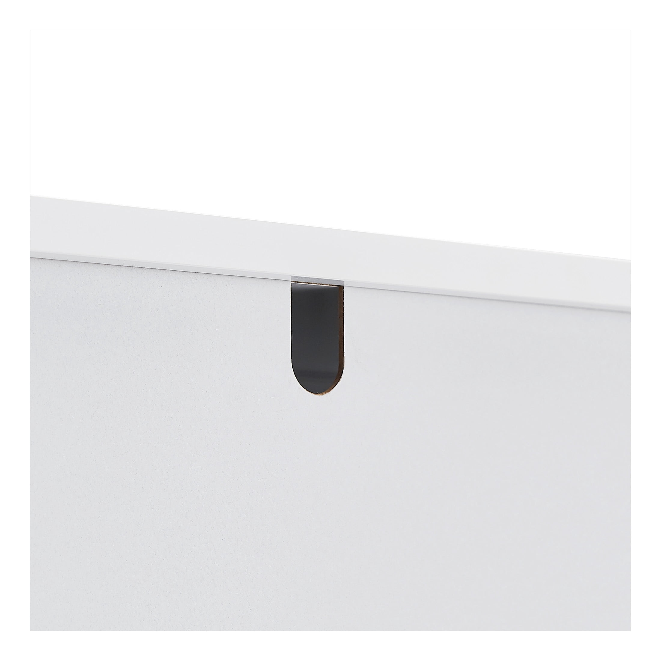 Torsi Modern Double Door Storage Cabinet with Drawers and Adjustable Shelves, White
