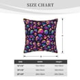 thumbnail image 2 of KLL Skull rainbow star mushroom Decorative Throw Pillow Covers Velvet Soft for Couch Sofa Bedroom Living Room Outdoor (No pillow core)- 16"x16", 2 of 5