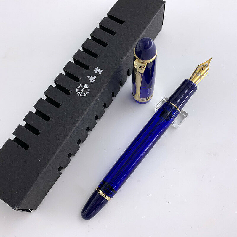 Acrylic Resin Fountain Pen, Medium Nib (0.7mm), Screw Cap, 148mm Wing Sung 699 for Office, Writing, Students