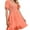 Swiss Dot Orange Pink, variant on Weardear Womens Dresses Casual Vacation Beach Dresses for Women V Neck Smocked Short Sleeve Ruffle Hem Mini Dresses Flowy Summer Dresses