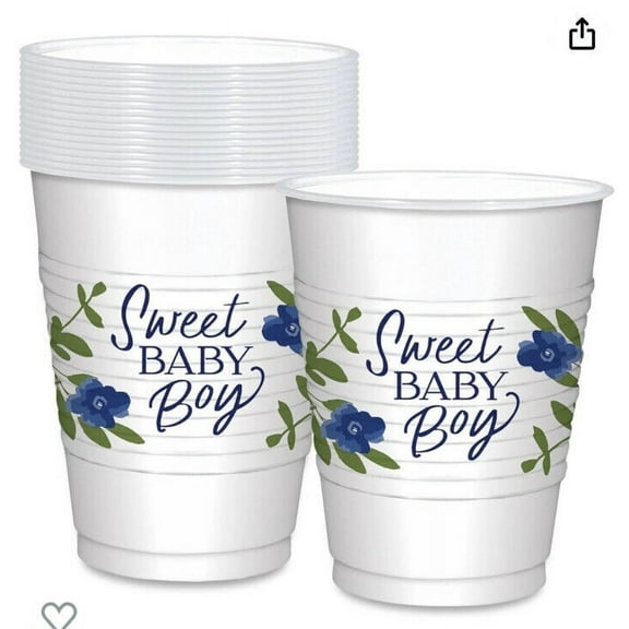 Baby In Bloom Multicolor 16oz Plastic Cup 25ct