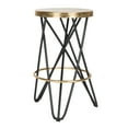 thumbnail image 2 of SAFAVIEH Lorna Mid-Century Retro Gold Leaf Counter Stool, Black, 2 of 7