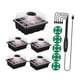 thumbnail image 2 of 5 set bandeja de arranque de semillas con brillo ajustable de luz de , bandeja de de plantas Premium con bandejas de inicio de plántulas del temporizador Negro, 2 of 8