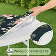 thumbnail image 5 of Pioneer Flower Floral Print Pattern Round Fitted Tablecloth with Elastic Edge,Dining Table Cover Waterproof,Outdoor Round Tablecloth for Camping,Dining,Indoor and Outdoor, 5 of 7