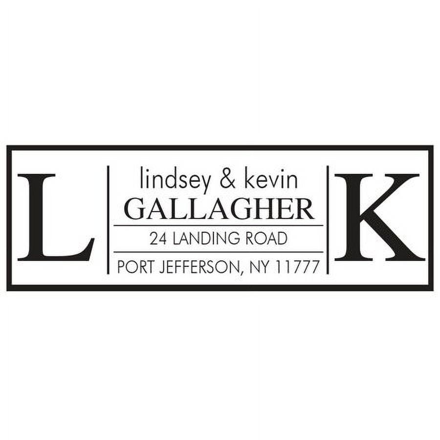 Personalized Rectangular Self-Inking Stamp - Lindsey & Kevin