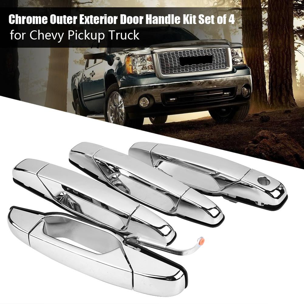 Covers for 2007 08 09 2010 11 12 2013 Cadillac Escalade//Chevy Avalanche//Silverado//Tahoe//Suburban A-PADS for Chrome TOP Mirror Door Handle Without Passenger Keyhole