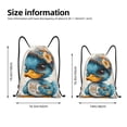 thumbnail image 2 of Sikiie Cute Sunflower Blue Duck Drawstring Backpack Drawstring Bags, Draw String Back Bag for Sports, Gym, Travel, Swimming, Beach-Small, 2 of 6