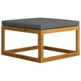 thumbnail image 2 of vidaXL Footrest with Dark Grey Cushion Solid Acacia Wood, 2 of 3