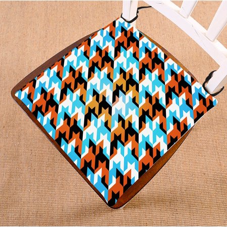 ZKGK Houndstooth Pattern Seat Pad Seat Cushion Chair Cushion Floor Cushion Two Sides 18x18 Inches