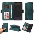 thumbnail image 1 of Funda GANGXUN para Samsung Galaxy S25 FE con diseño acolchado elegante, cuero PU, protección total y ajuste preciso, 1 of 5