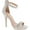 Silver Glitter, variant on Womens Open Toe Ankle Strap High Stiletto Heel Platform Pump Sandal