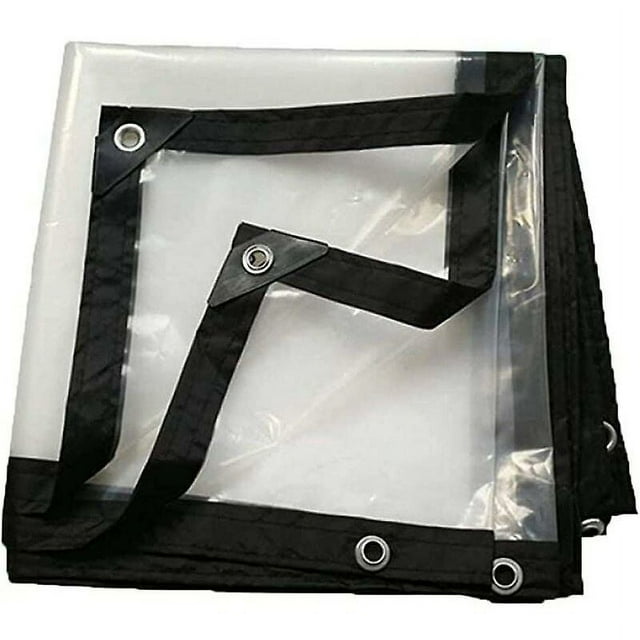 (2x6m) Couverture Transparente avec Illets - Grande Bâche Extérieure, Résistante au Soleil, Imperméable, Résistante aux Intempéries, Adaptée aux Meubles de Jardin, Piscines
