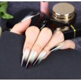 thumbnail image 1 of 24 uñas extralargas de bailarina a presión, uñas postizas de ataúd, color degradado, uñas acrílicas largas, puntas de uñas artificiales con purpurina, cobertura completa, uñas postizas para salón de, 1 of 3