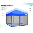 thumbnail image 3 of Quictent 8x8 Pop up Canopy Tent with Mosquito Netting Sreen House Room Tent Screened Roller Bag Included, Royal Blue, 3 of 11